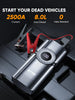 Image of Buture 4-in-1 Portable Jump Starter & Air Compressor - 1150PSI, 20000mAh Power Bank, 2500A Starter, 15V Tire Inflator